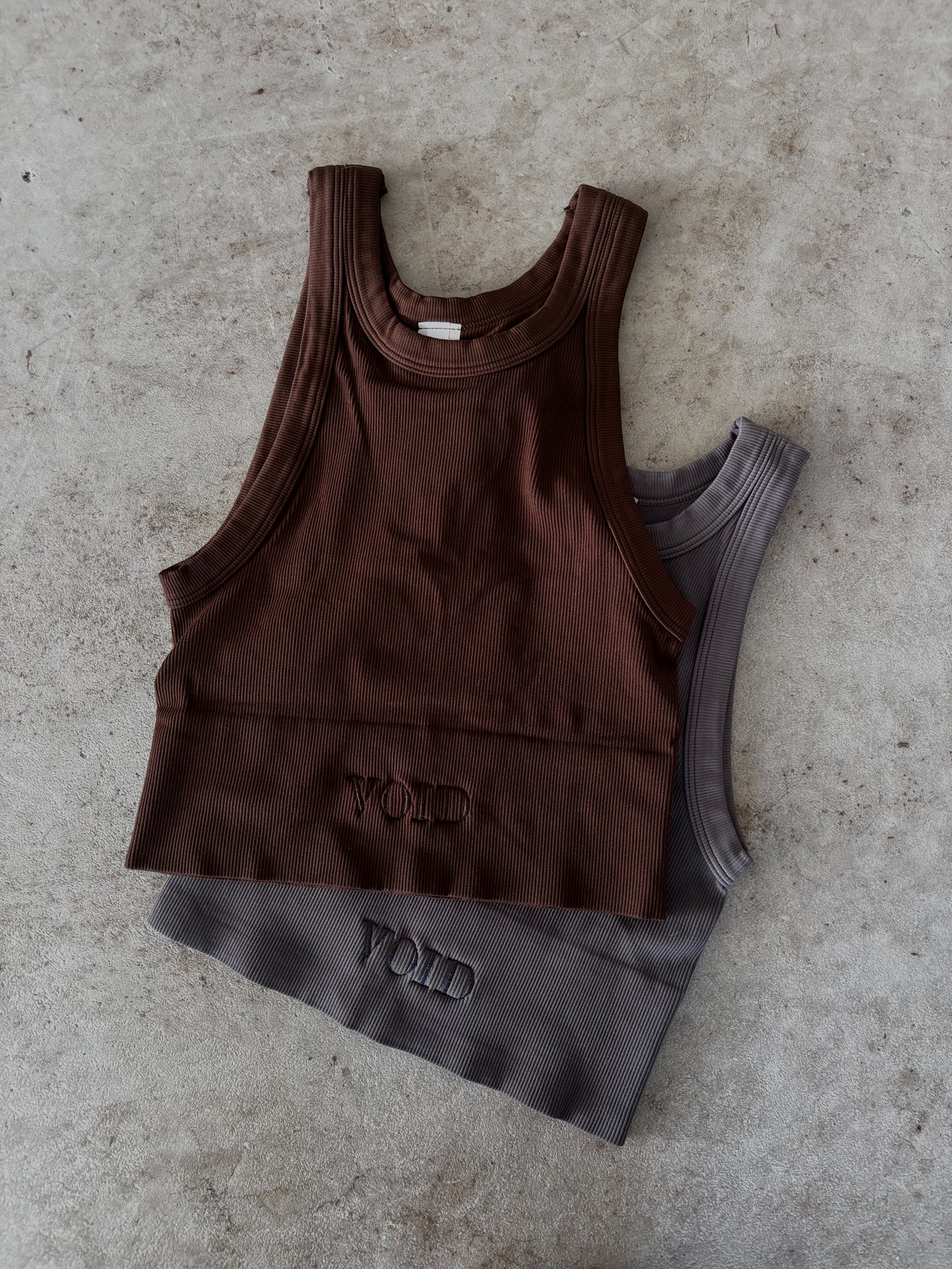 Ribbed High Neck Crop Top
